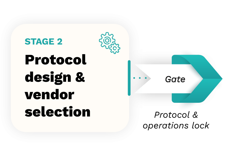 Stage 2: Protocol design & vendor selection